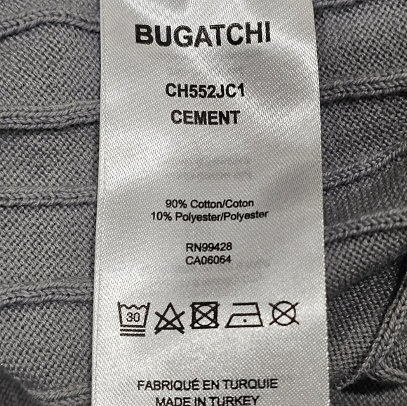 Rib Knit Short Sleeve Johnny Collar Sweater Size L MSRP $179 - Picture 8 of 10